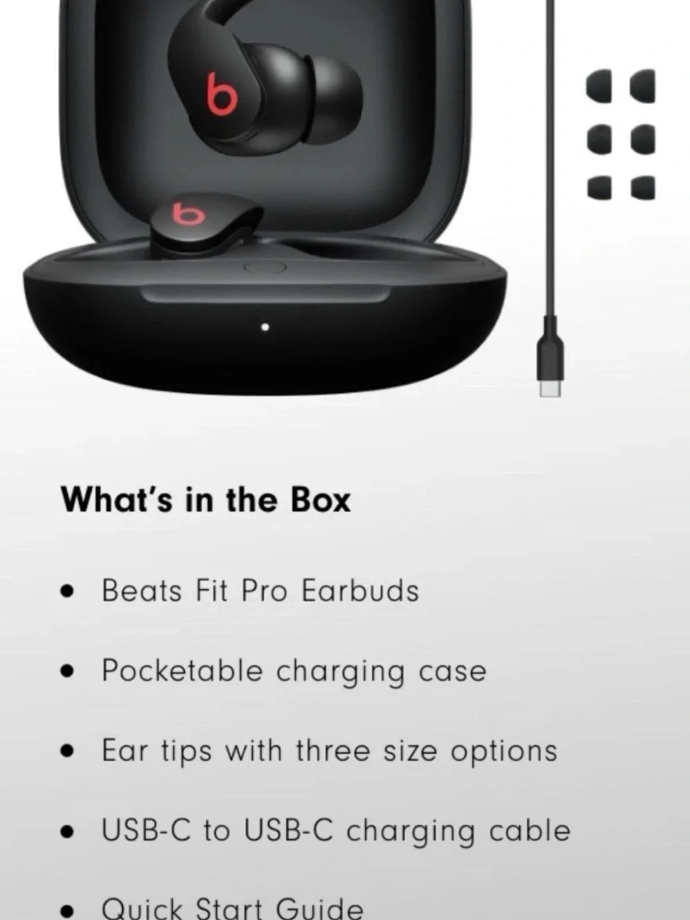 Beats by Dre Beats Fit Pro True Wireless Earbuds - Black with Red Accents
